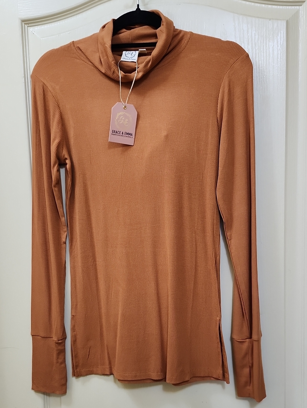 Grace & Emma Ribbed Long Sleeve Turtleneck